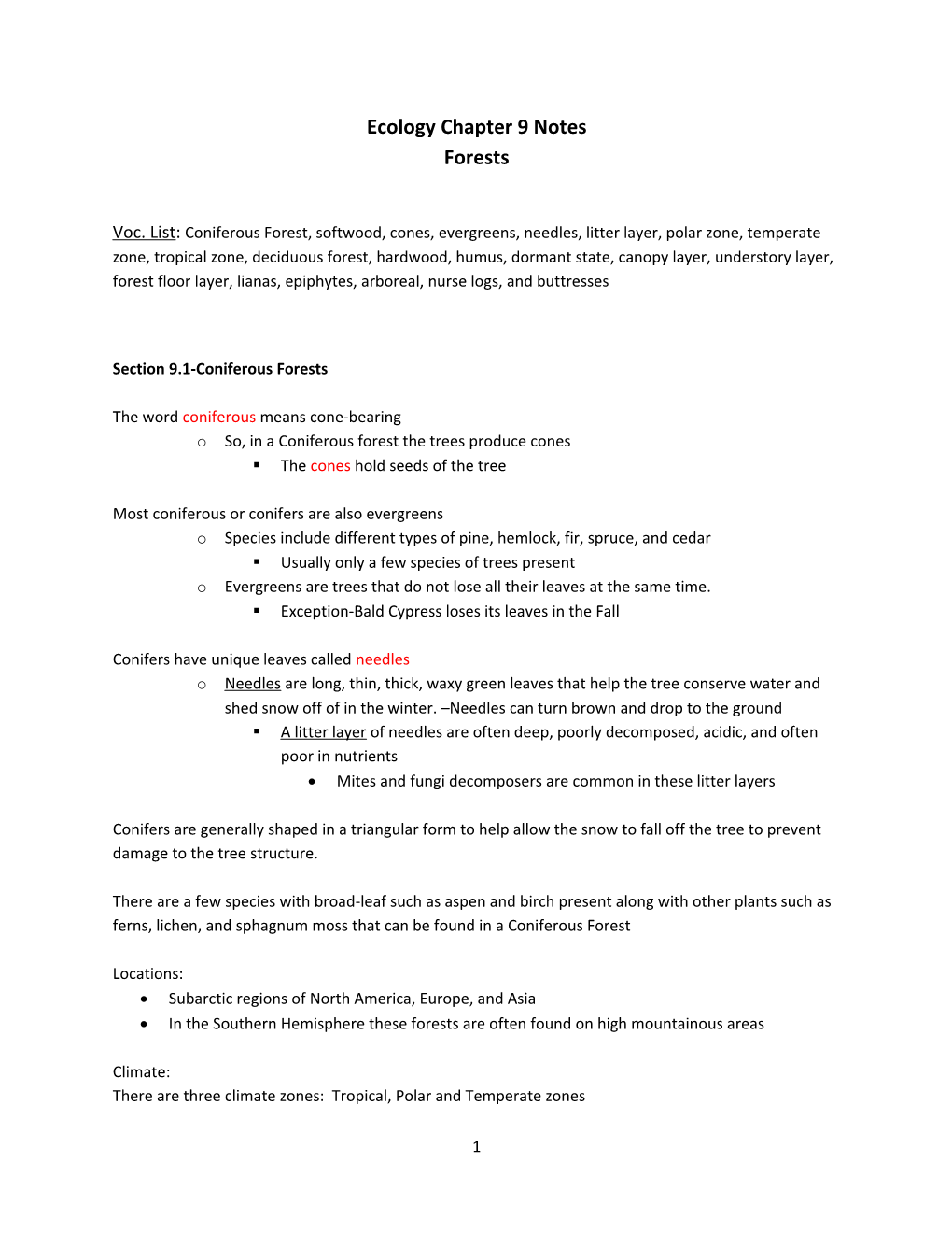 Ecology Chapter 9 Notes