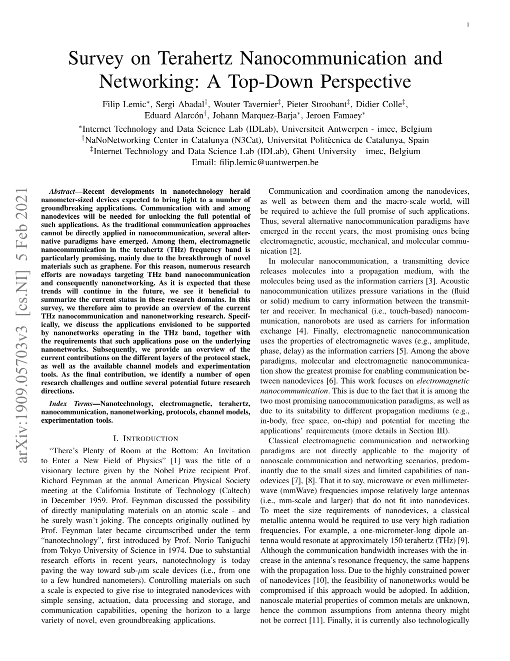 Survey on Terahertz Nanocommunication and Networking