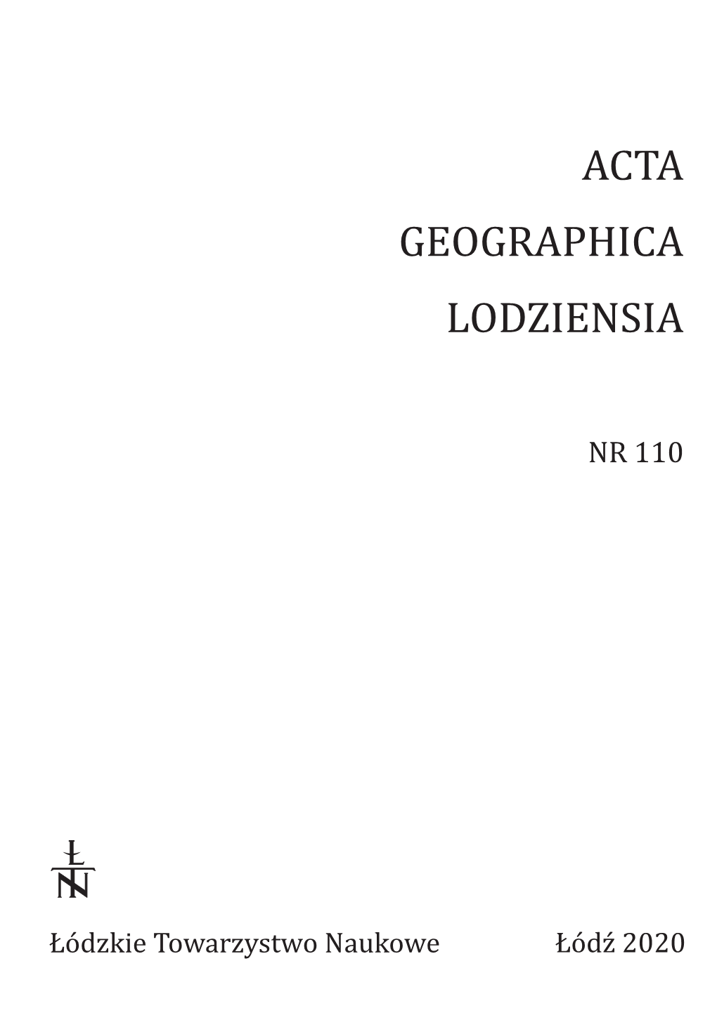 Acta Geographica Lodziensia