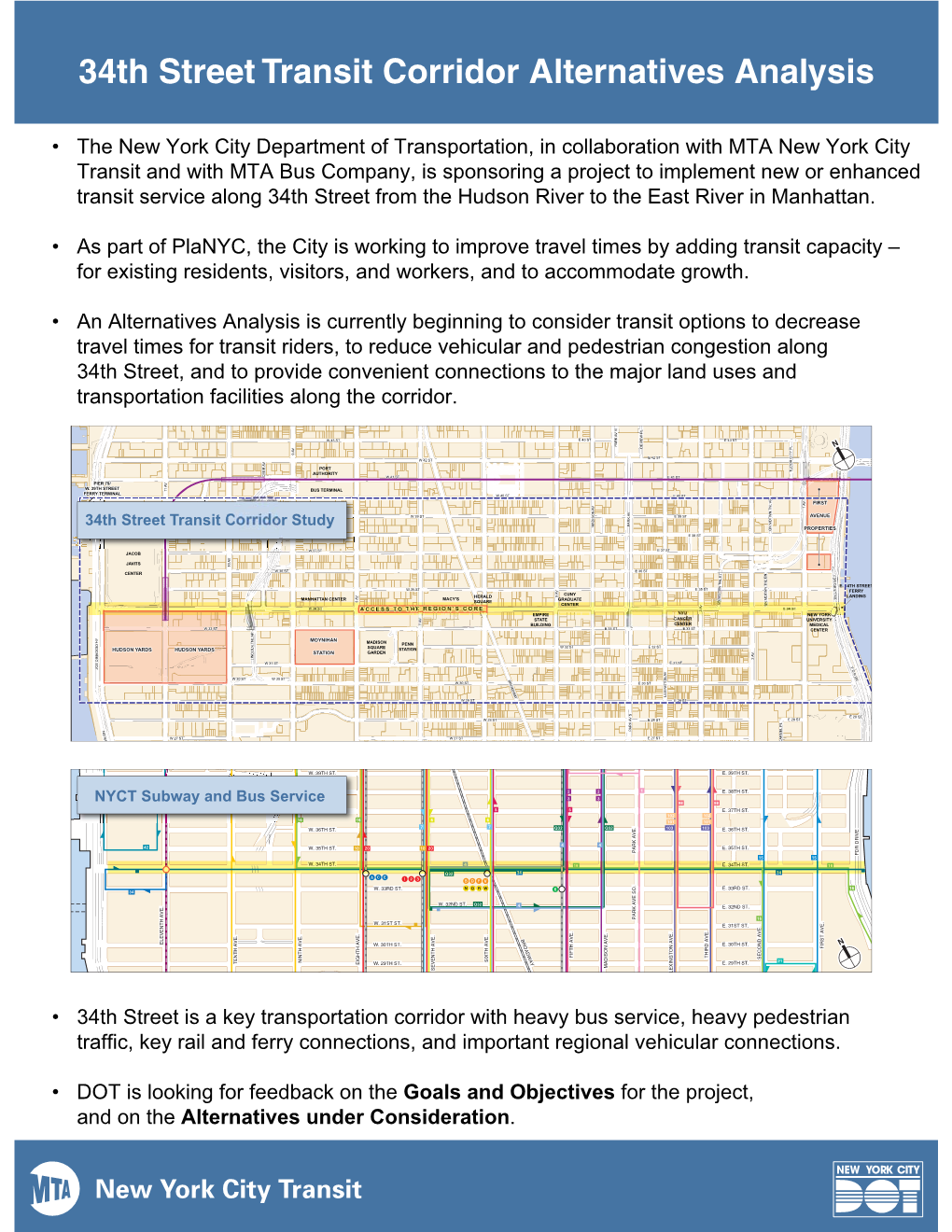 34Th Street Transit Corridor Alternatives Analysis