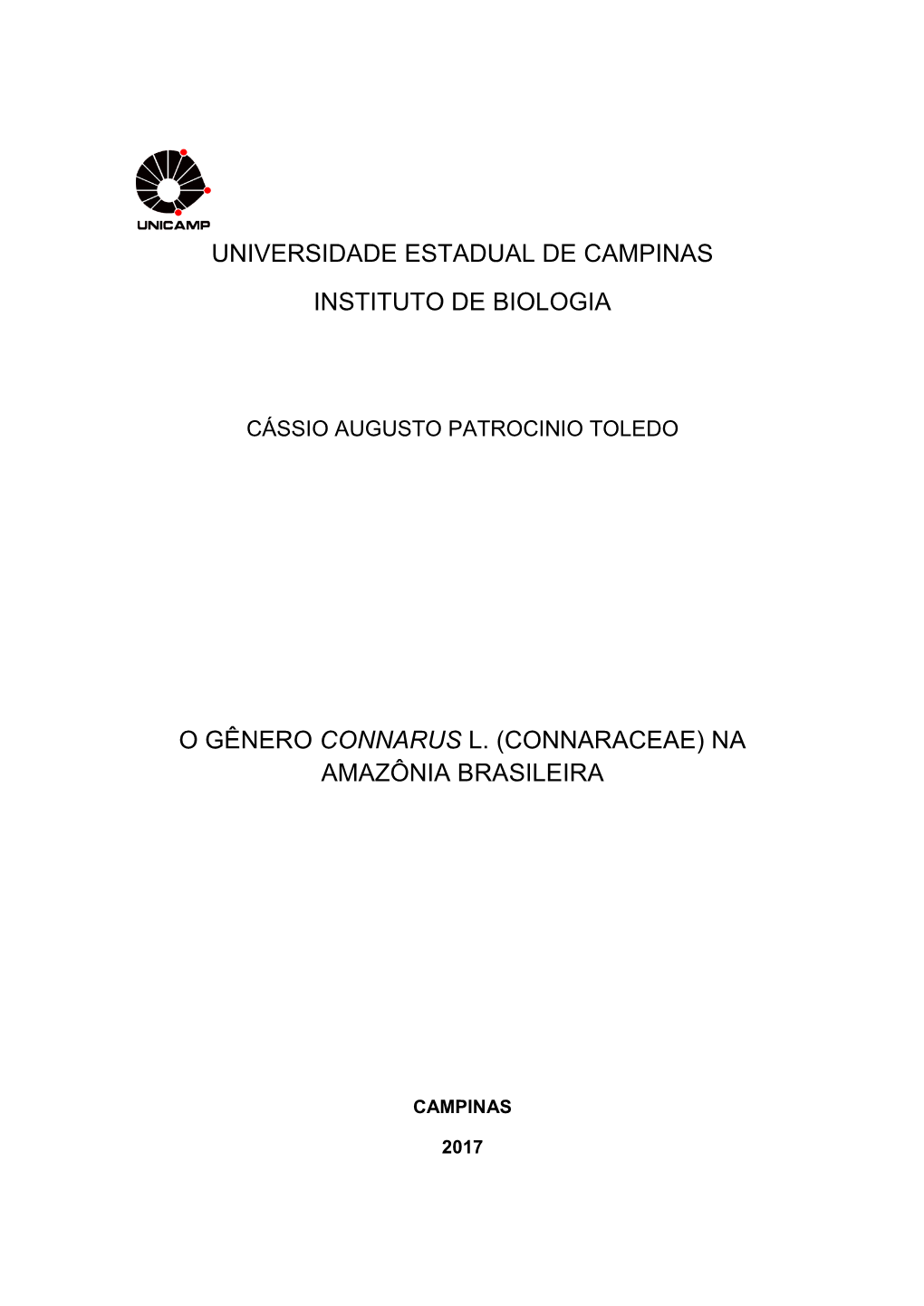 O Gênero Connarus L. (Connaraceae) Na Amazônia Brasileira