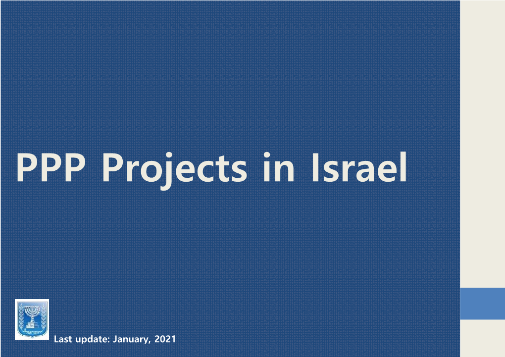 PPP Projects in Israel