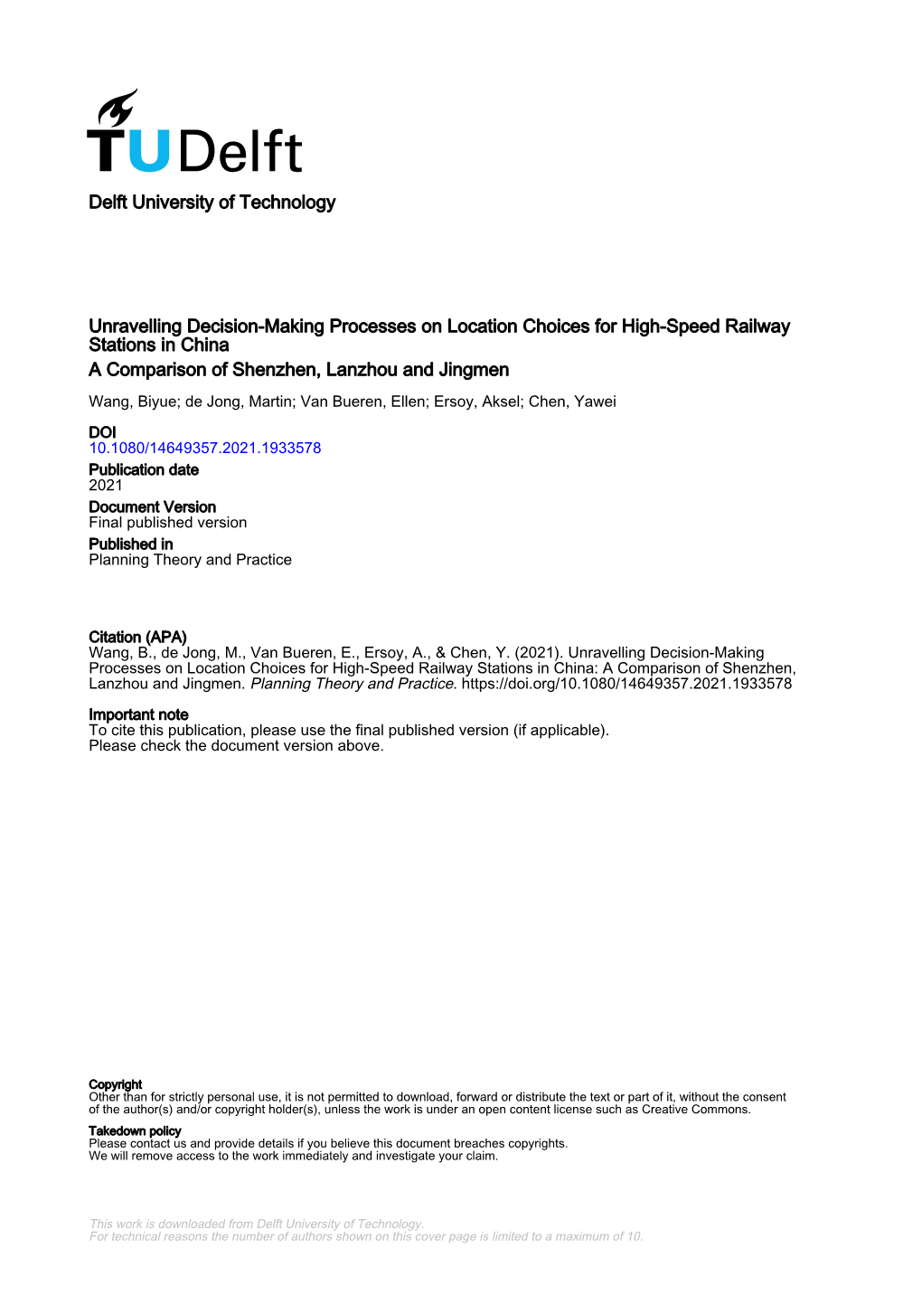 Unravelling Decision-Making Processes on Location Choices For