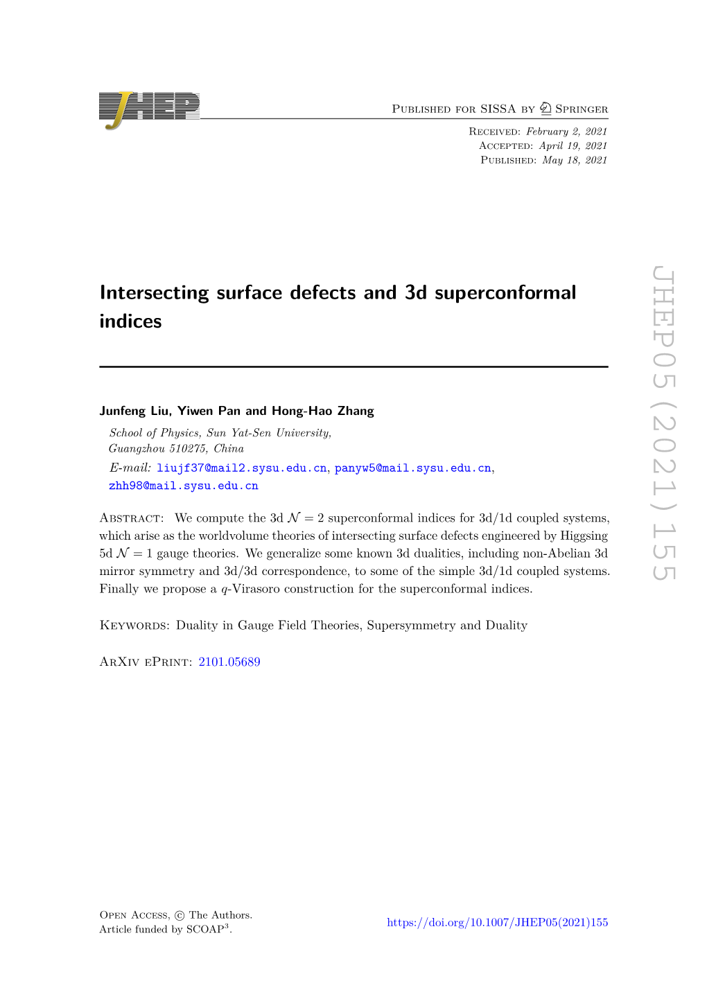 Intersecting Surface Defects and 3D Superconformal Indices