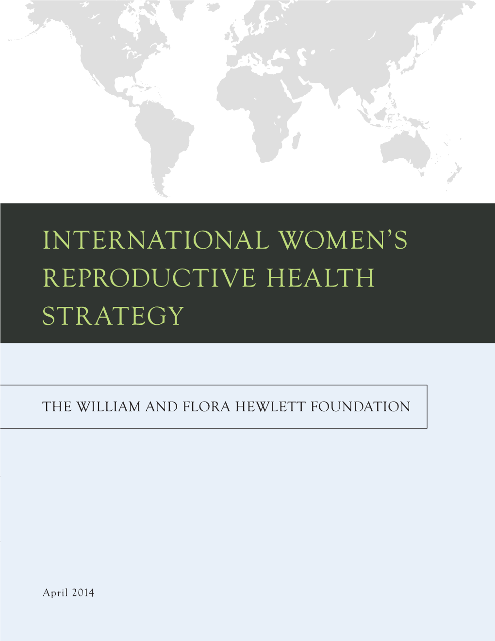 International Reproductive Health Strategy 5