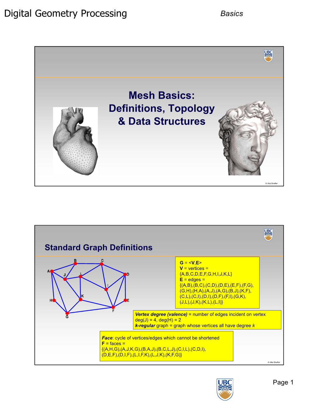 Digital Geometry Processing Mesh Basics