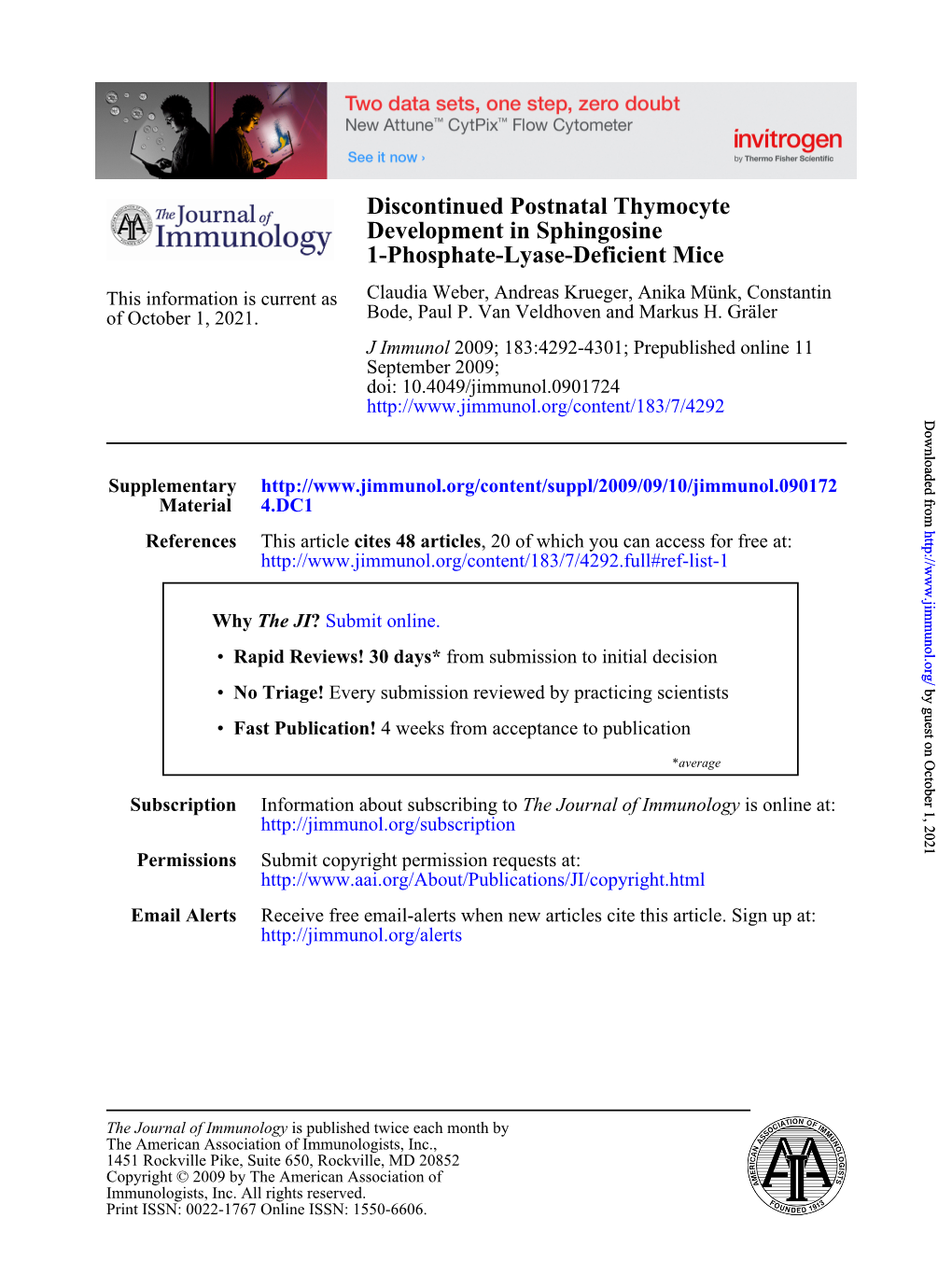 1-Phosphate-Lyase-Deficient Mice Development in Sphingosine