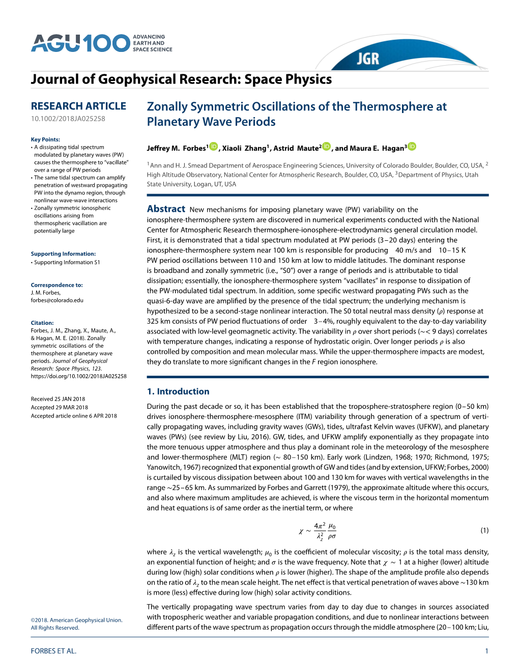 Journal of Geophysical Research: Space Physics