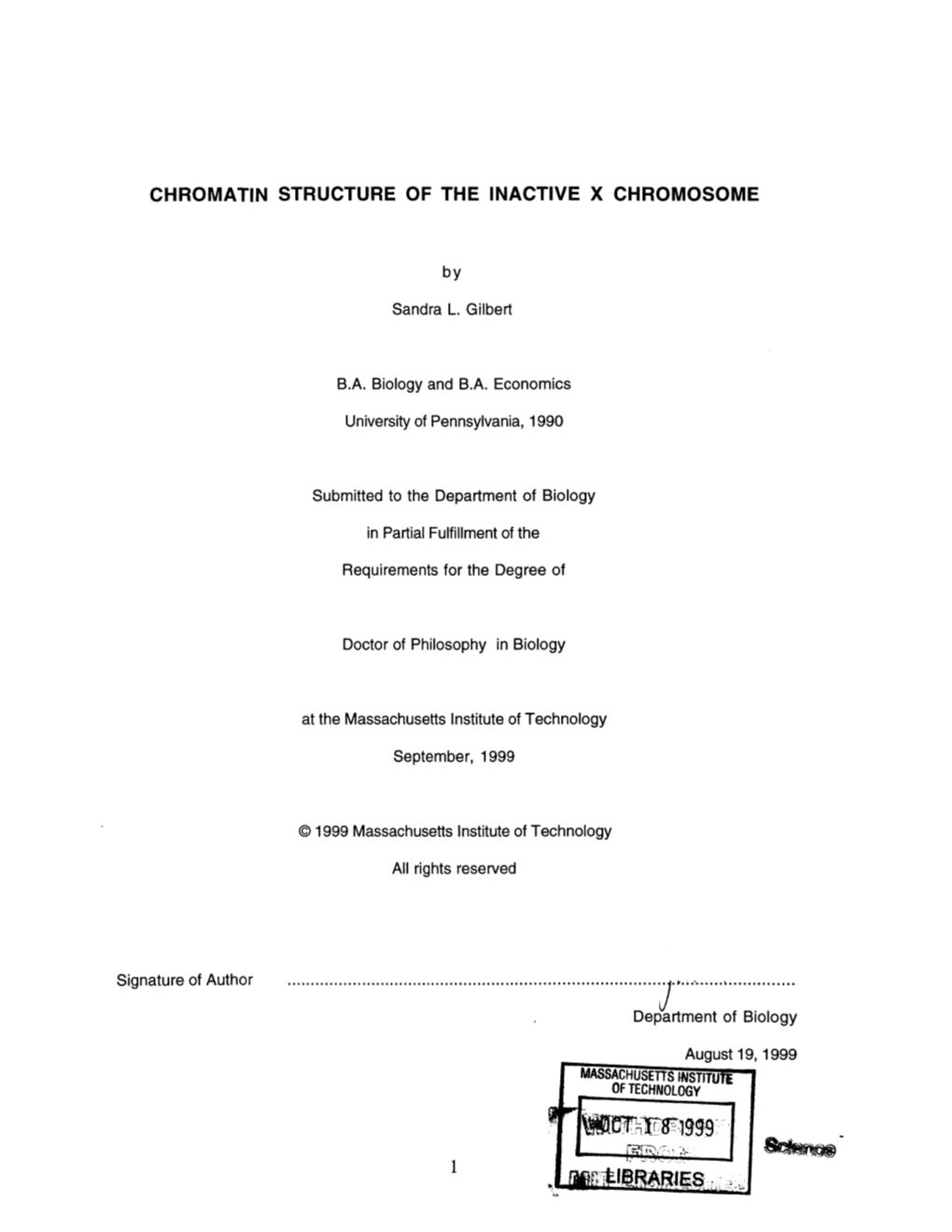 Chromatin Structure of the Inactive X Chromosome