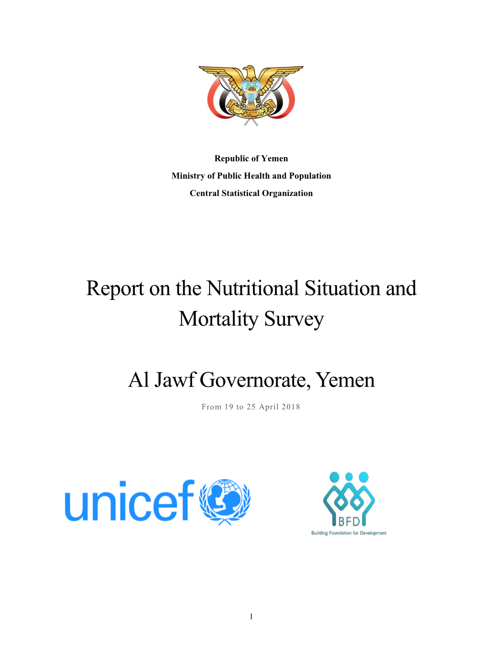 Report on the Nutritional Situation and Mortality Survey Al Jawf