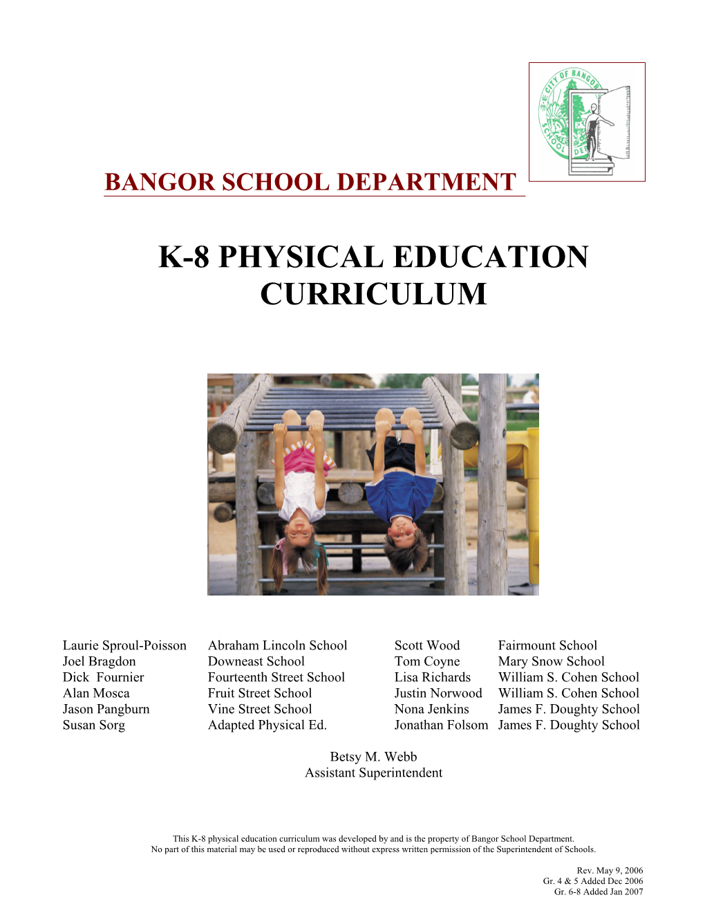 K-8 Physical Education Curriculum