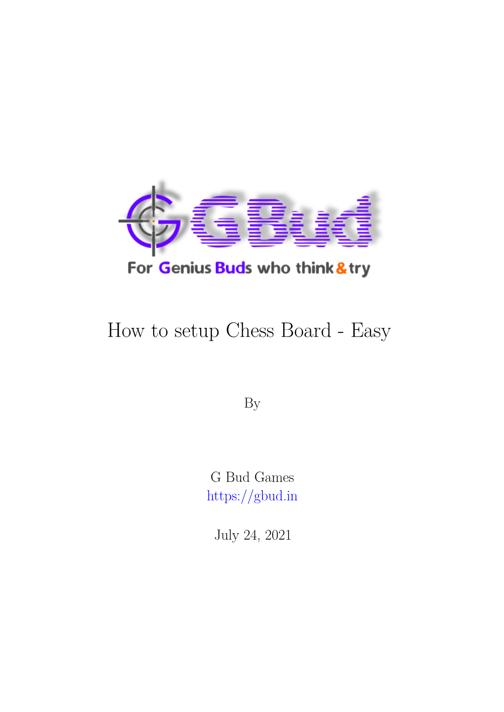 How to Setup Chess Board - Easy