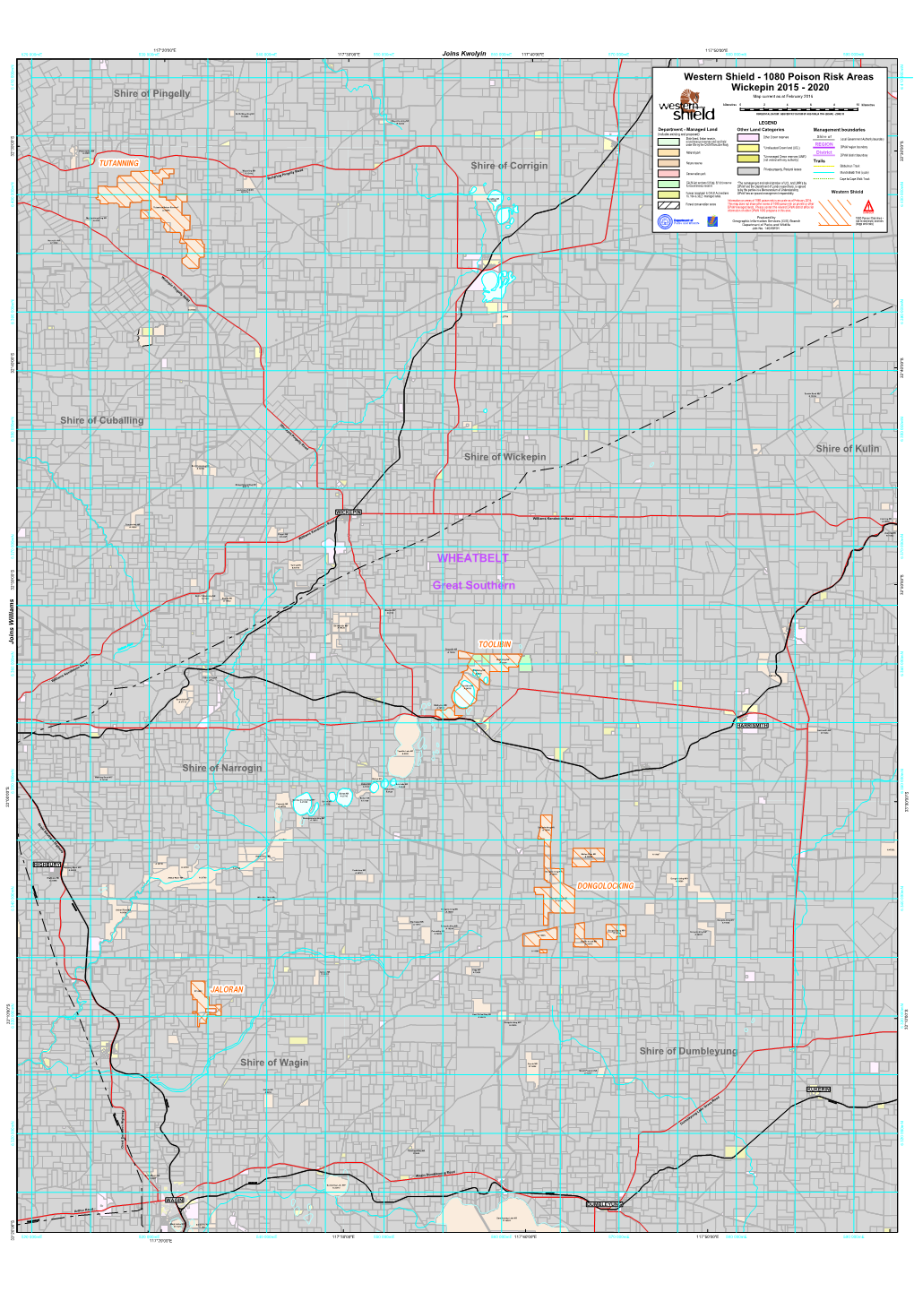 Wickepin 2015 - 2020 Shire of Pingelly Map Current As at February 2016