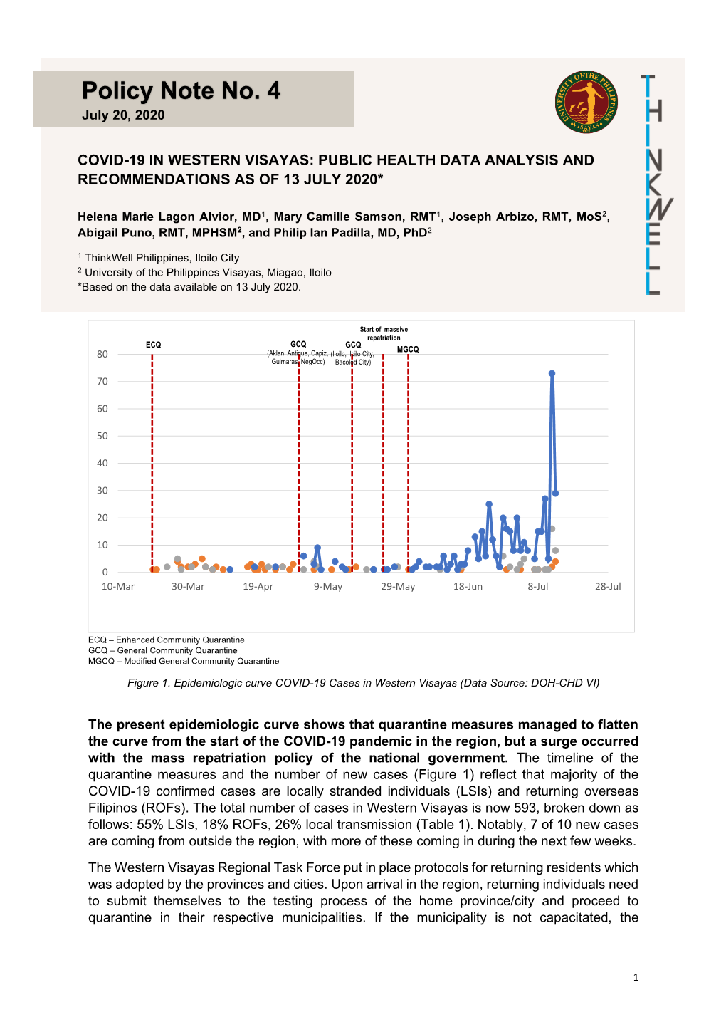 Policy Note No. 4 July 20, 2020