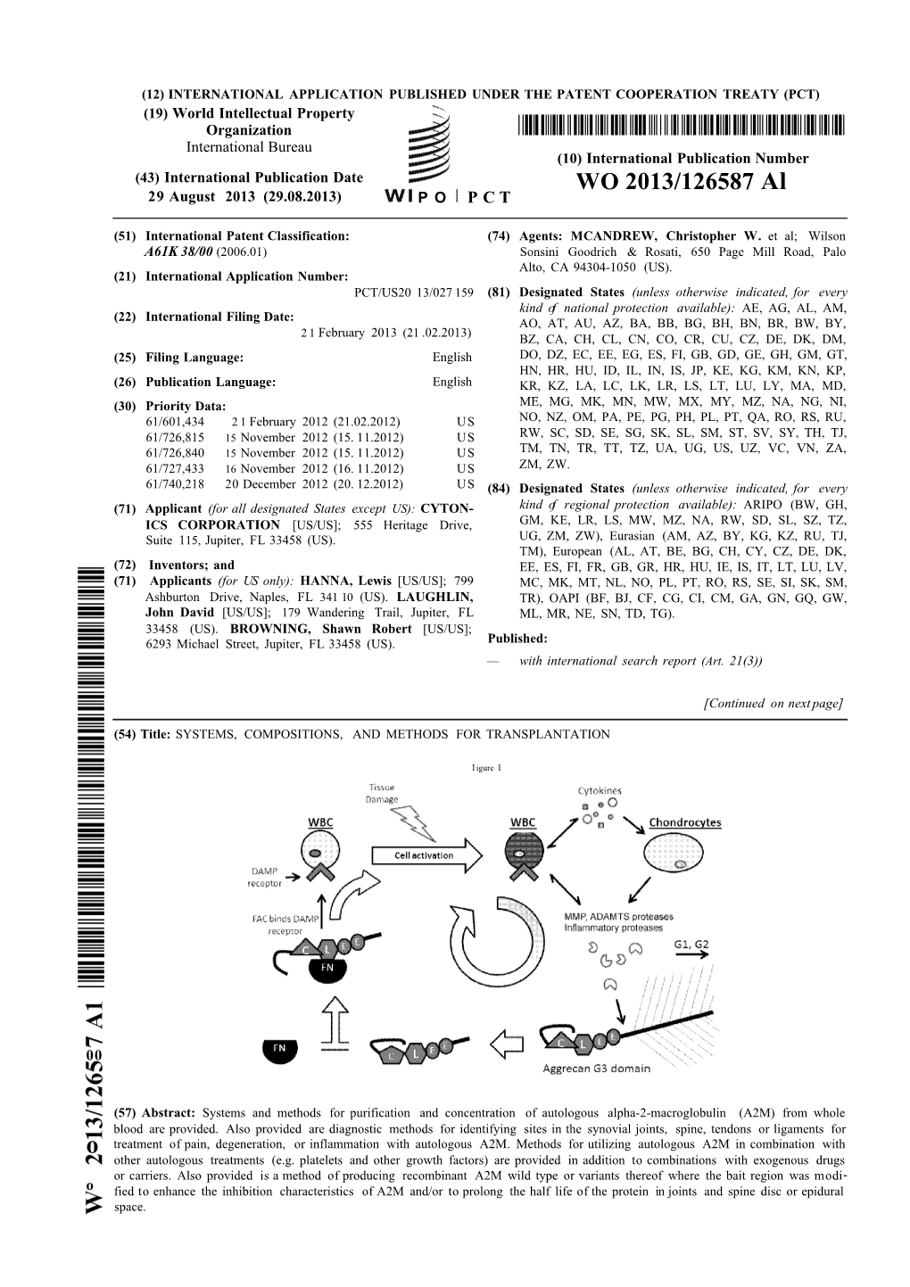 WO 2013/126587 Al 29 August 2013 (29.08.2013) P O P C T
