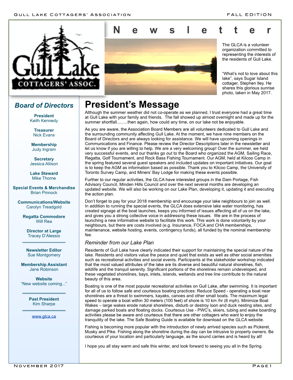 GLCA Newsletter