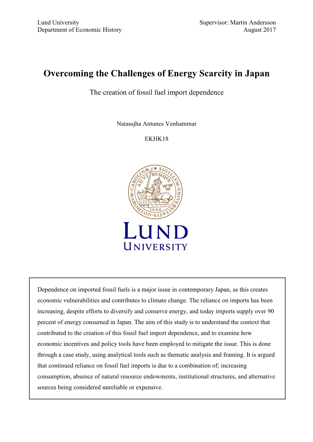 Overcoming the Challenges of Energy Scarcity in Japan