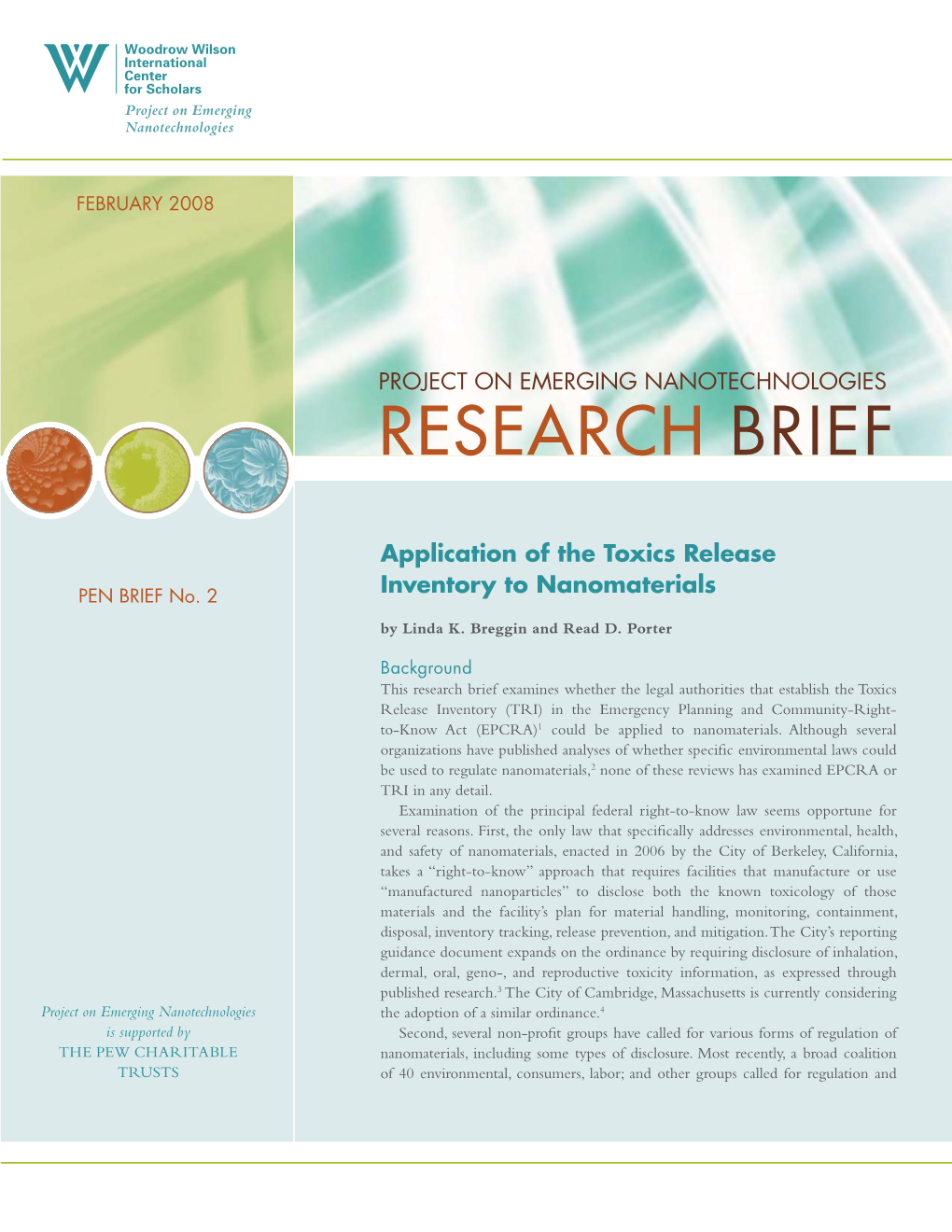 Application of the Toxics Release Inventory to Nanomaterials