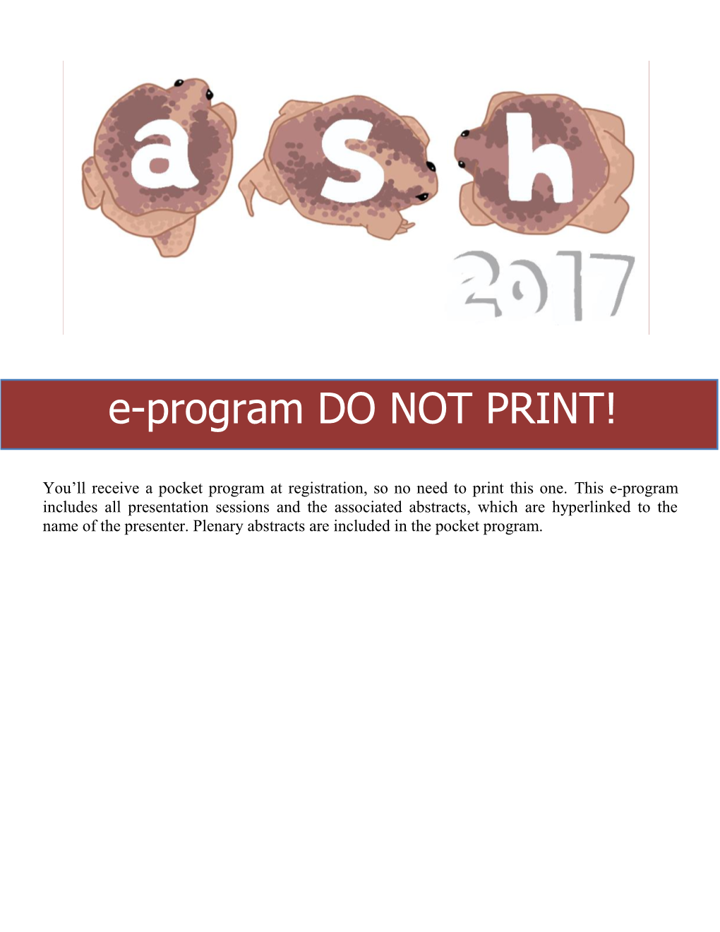 E-Program DO NOT PRINT!