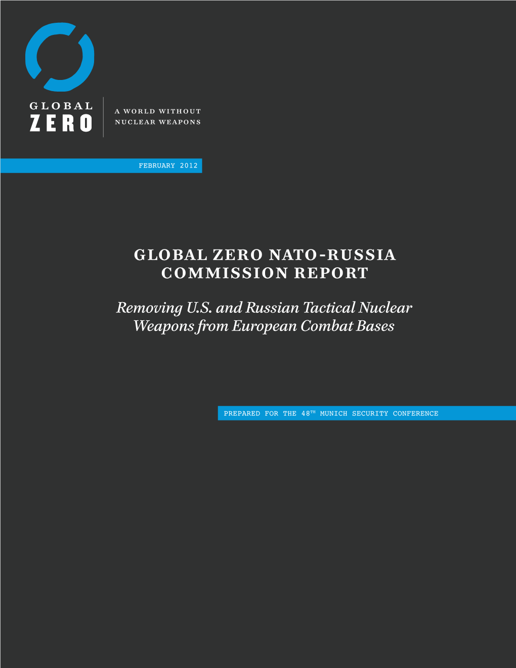 Global Zero NATO-Russia Commission REPORT REMOVING U.S