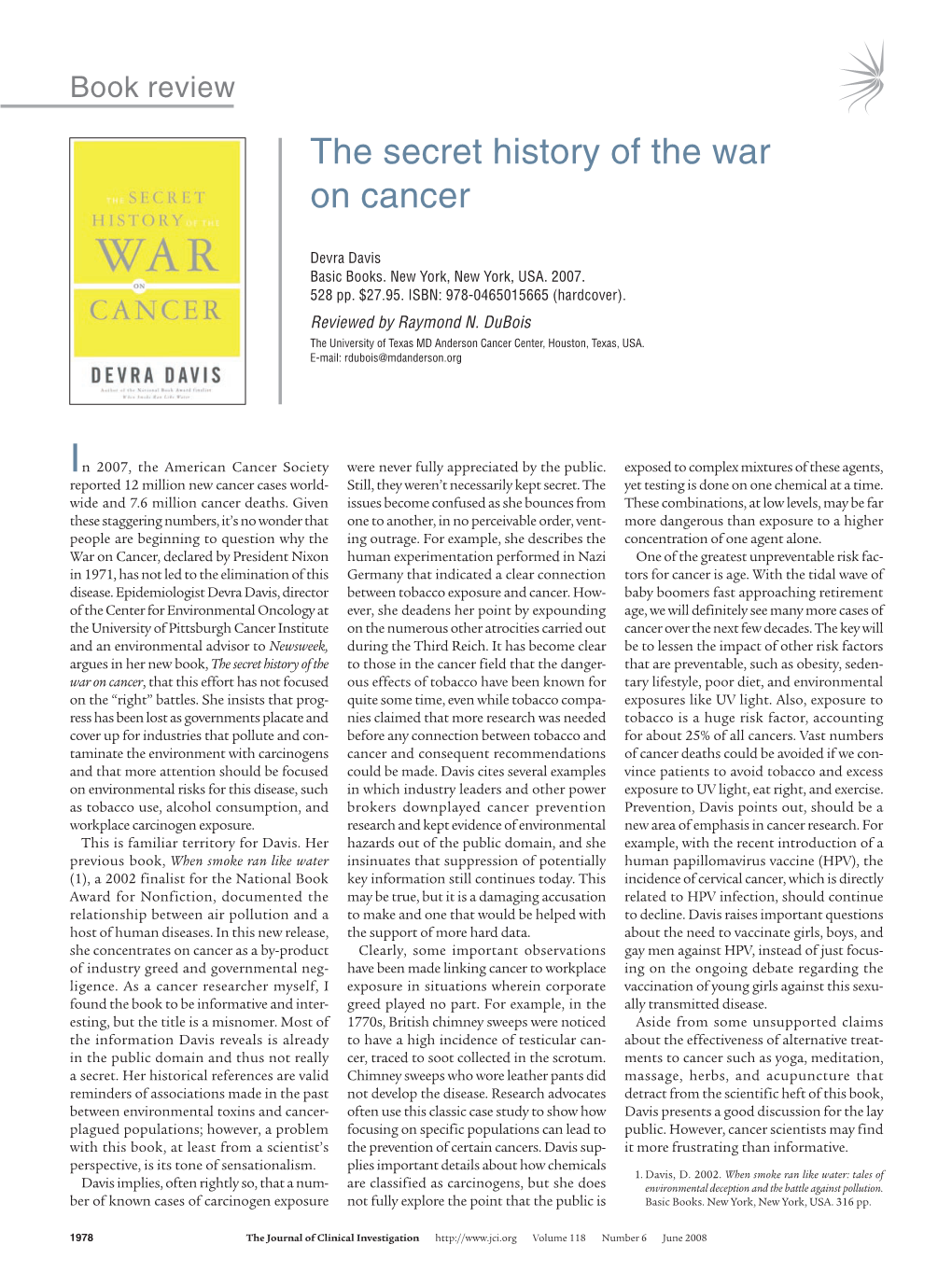 The Secret History of the War on Cancer