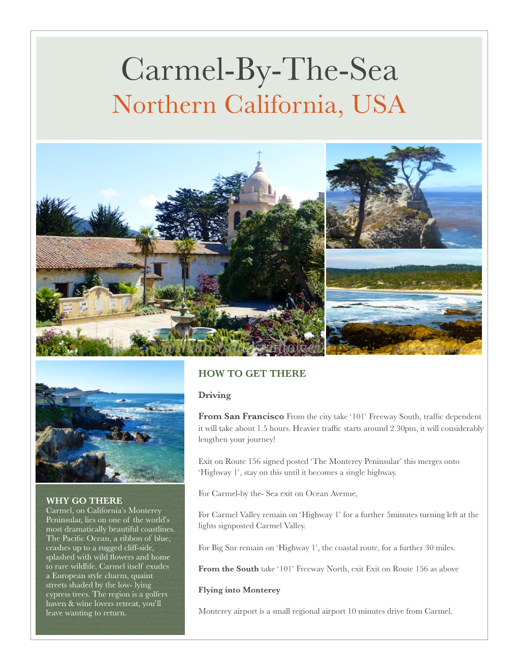 Travel Guide Carmel-By-The-Sea, California