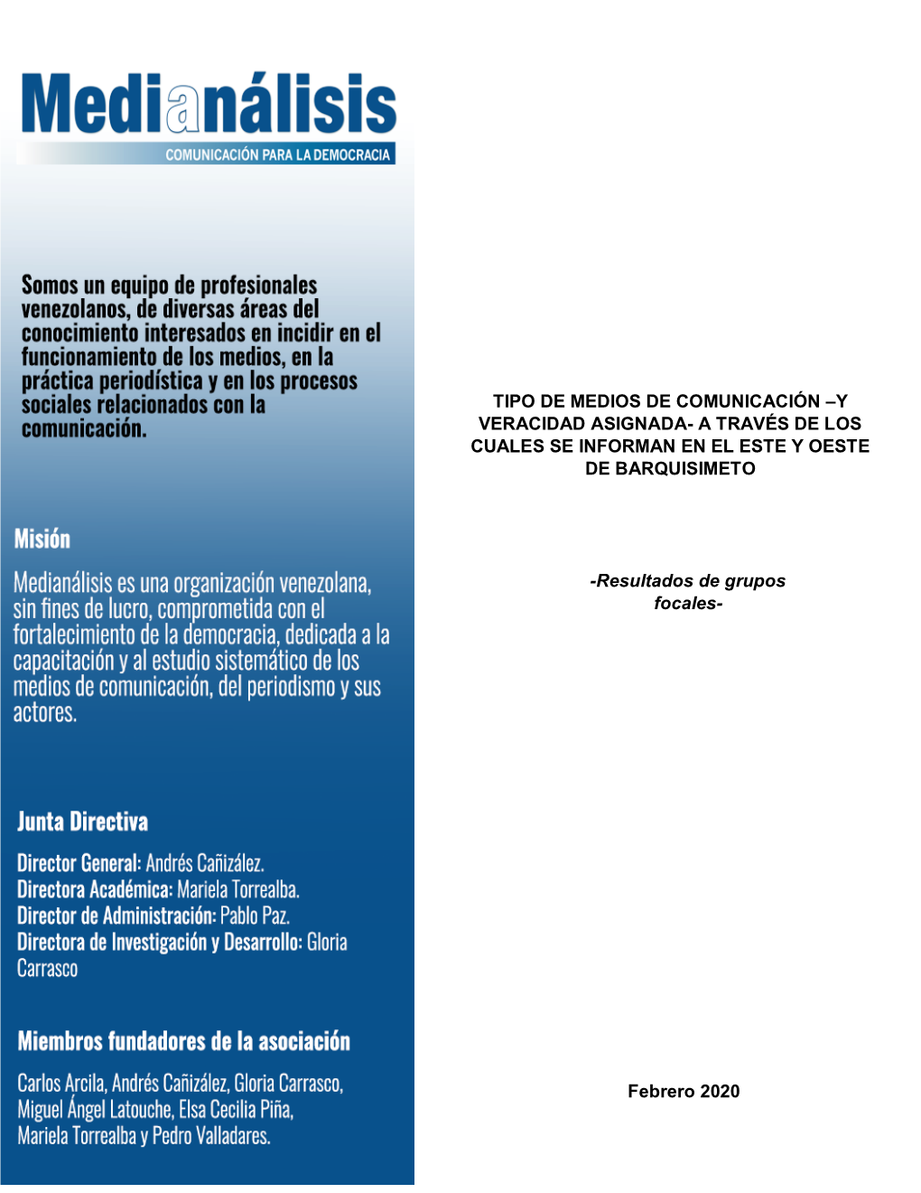 A Través De Los Cuales Se Informan En El Este Y Oeste De Barquisimeto