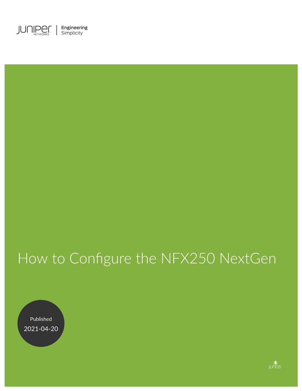 How to Configure the NFX250 Nextgen