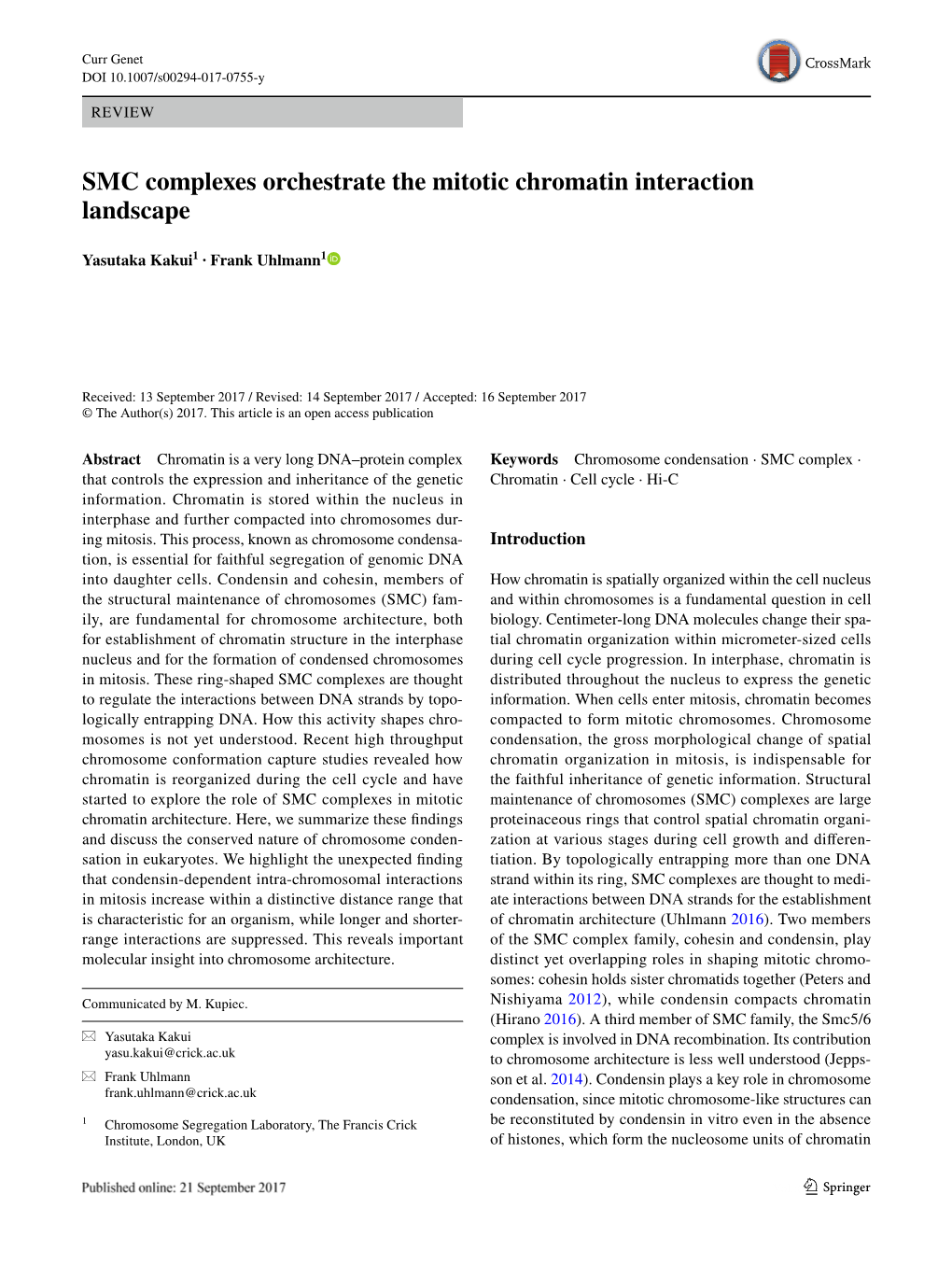 SMC Complexes Orchestrate the Mitotic Chromatin Interaction Landscape