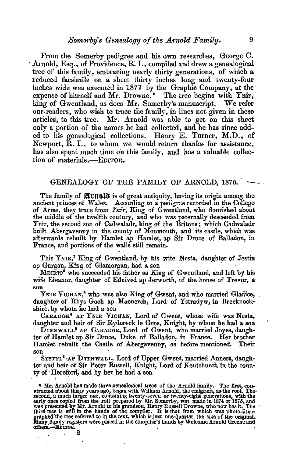 Jsomerby's Genealogy Ofthe Arnold Family. from the Somerby Pedigree