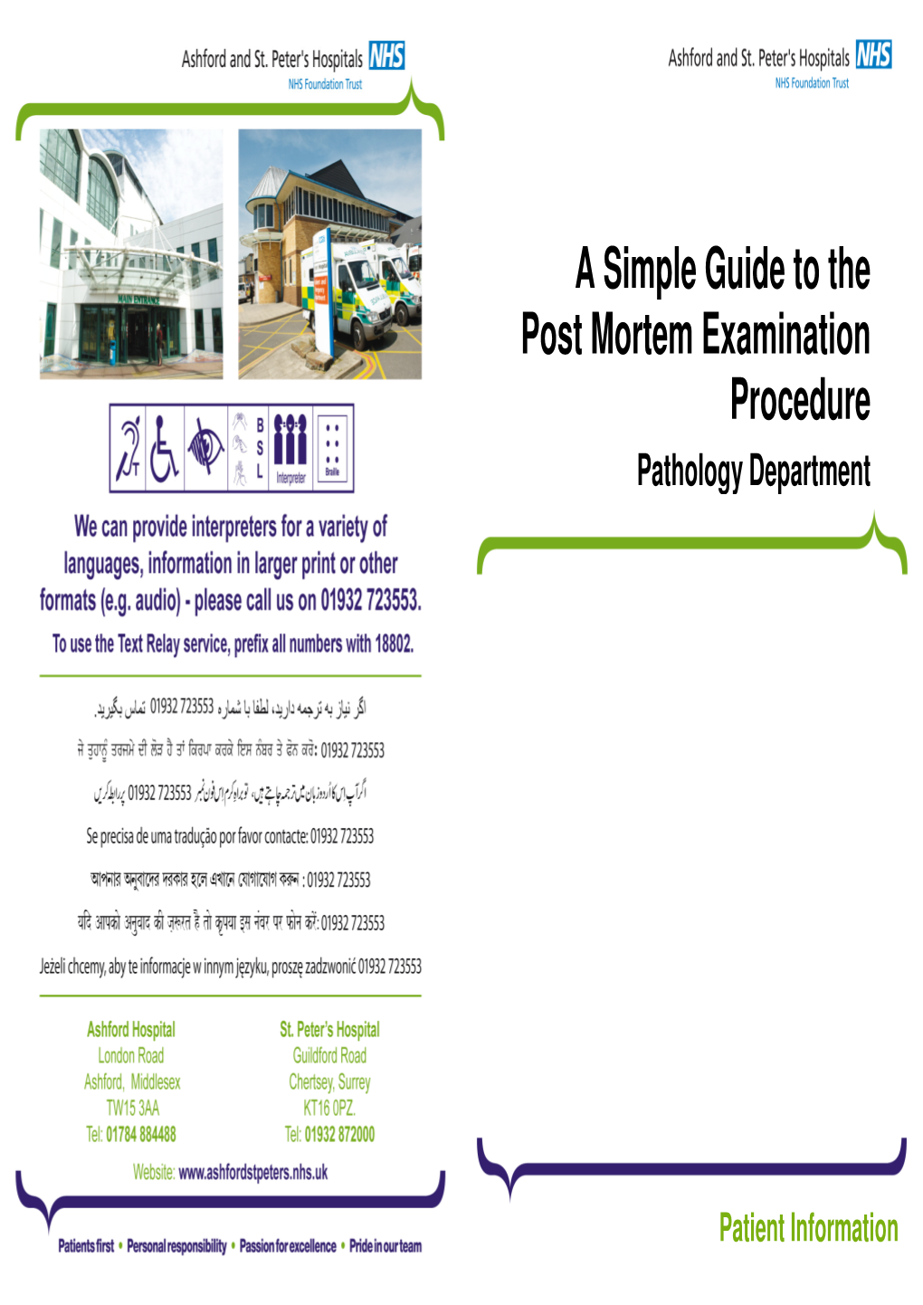 A Simple Guide to the Post Mortem Examination Procedure Path Ology Department