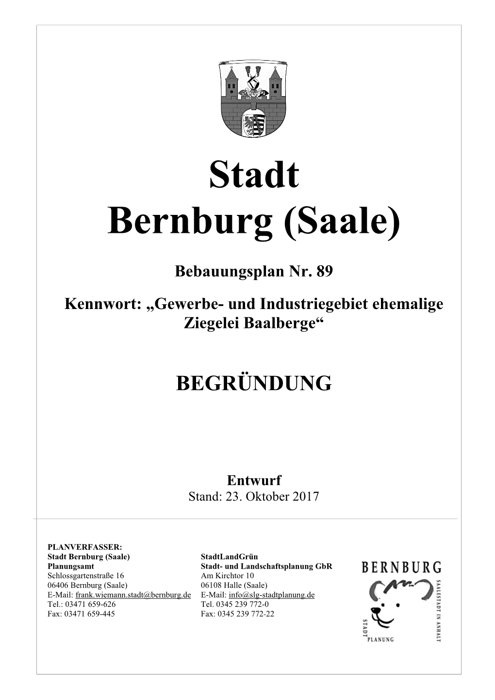 Begr BP Baalberge Entwurf 2017 10 23