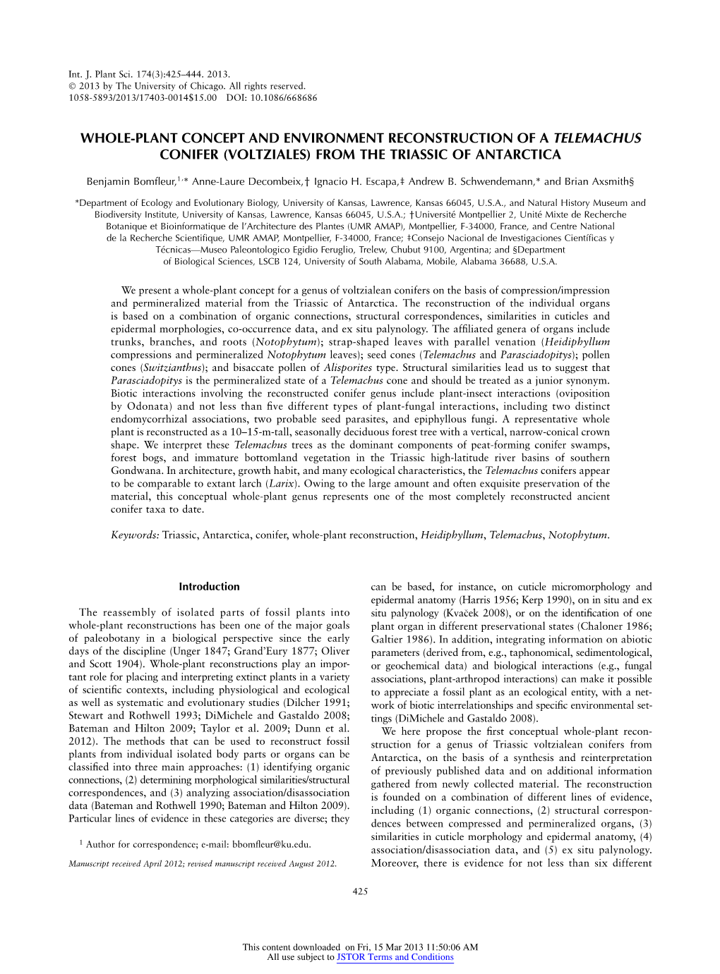 (Voltziales) from the Triassic of Antarctica