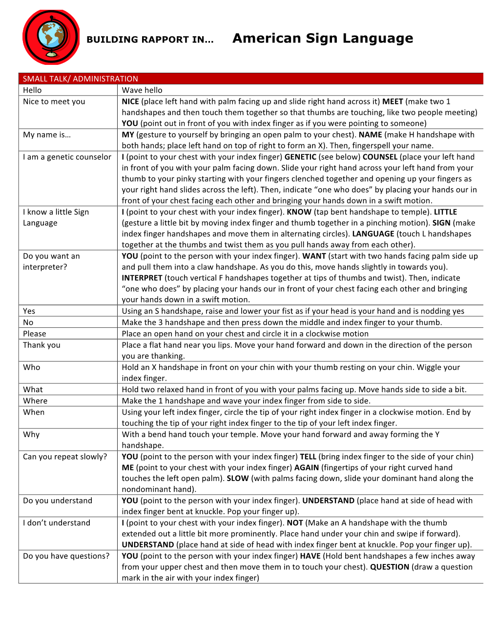 Building Rapport in American Sign Language.Pdf