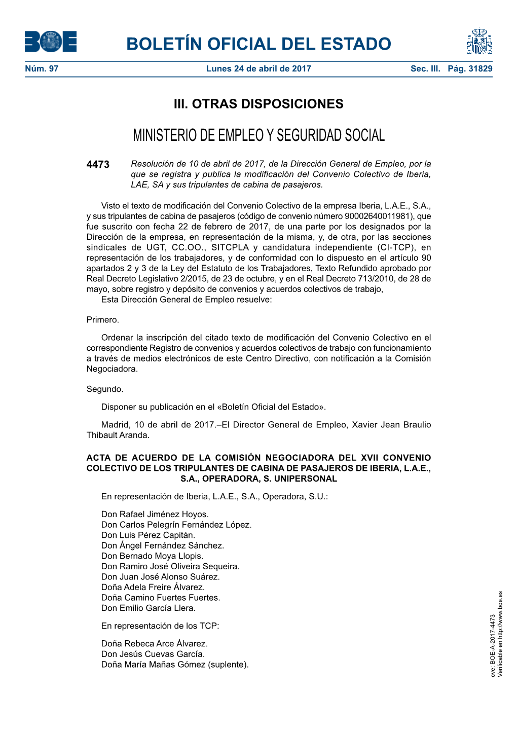 Disposición 4473 Del BOE Núm. 97 De 2017