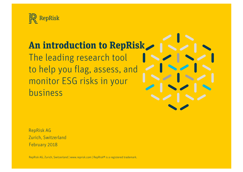 Reprisk the Leading Research Tool to Help You Flag, Assess, and Monitor ESG Risks in Your Business