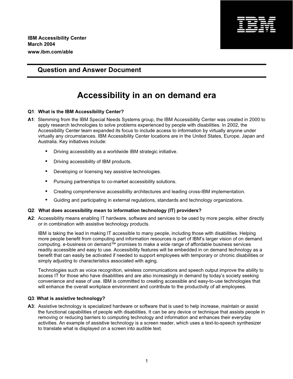 Accessibility in an on Demand Era