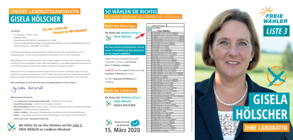 15. März 2020 Wahl Derlandrätin: Wahl Deskreistags: Verfügung