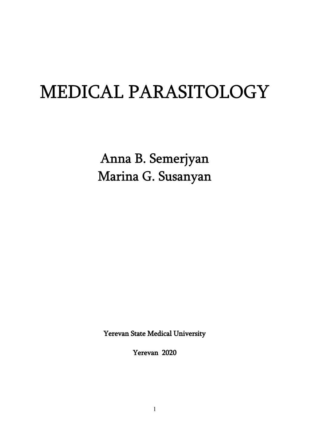 Medical Parasitology