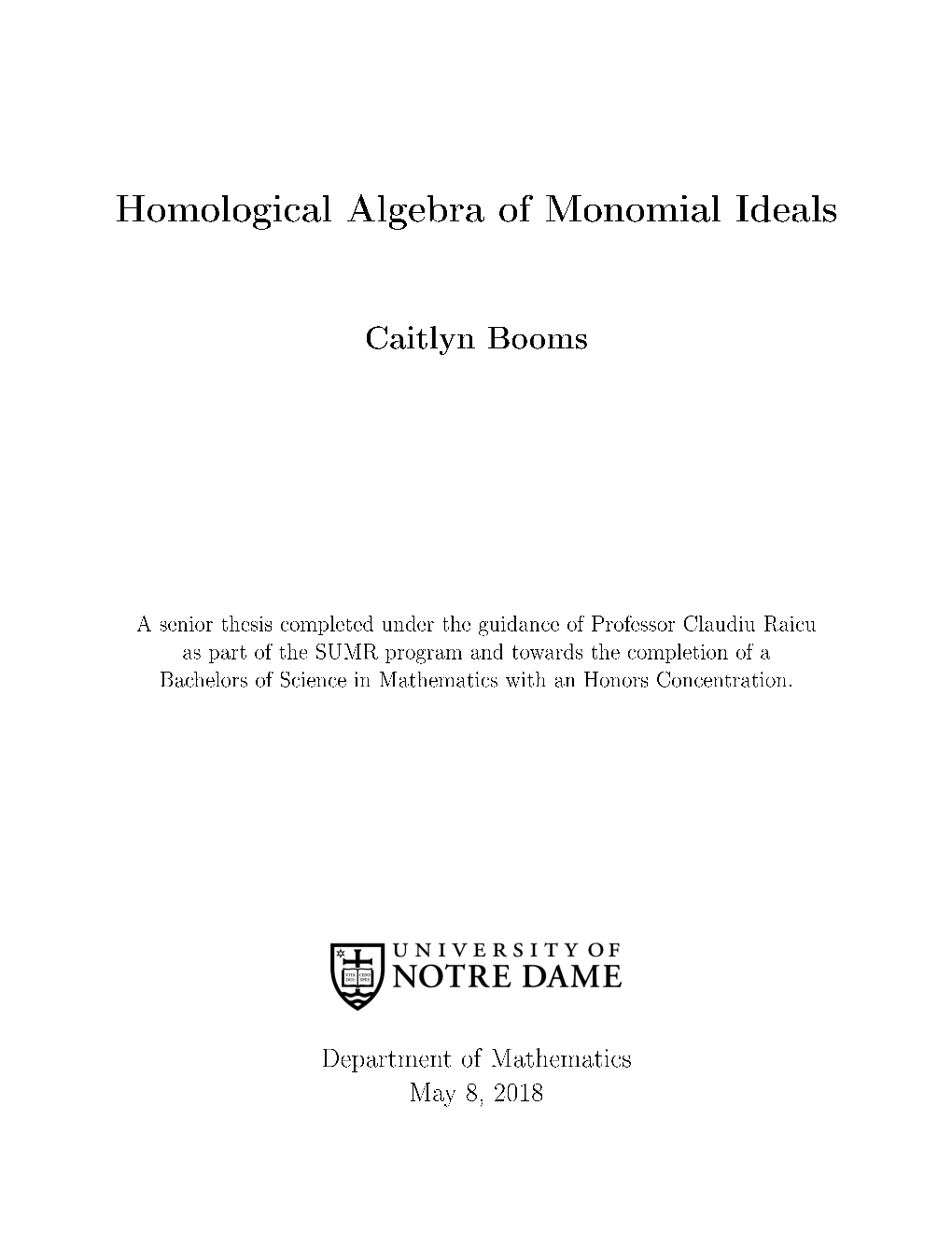 Homological Algebra of Monomial Ideals