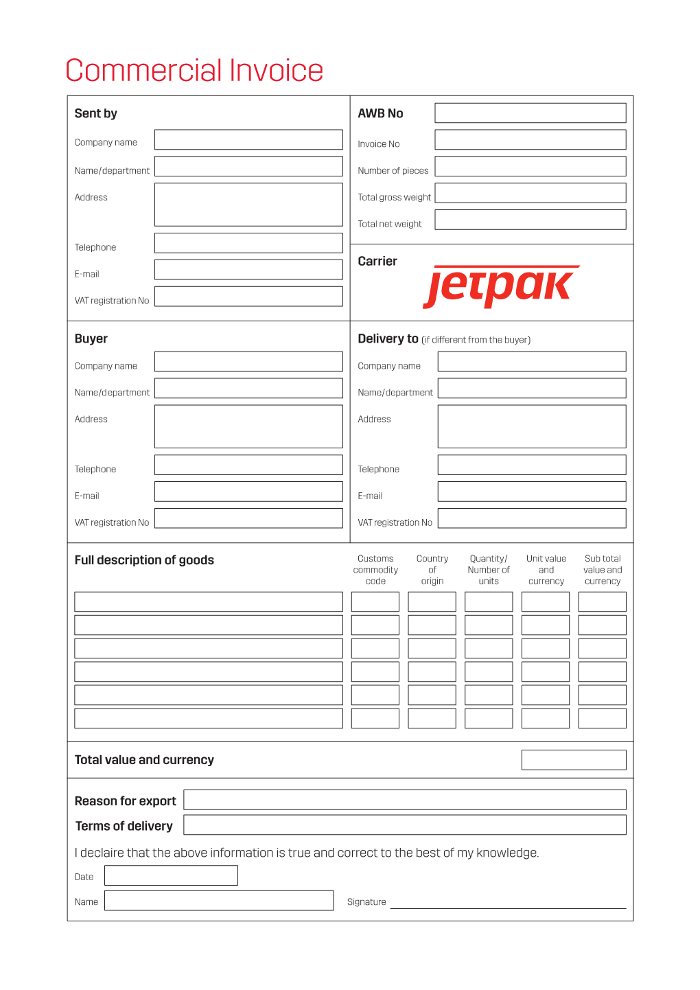 Commercial Invoice