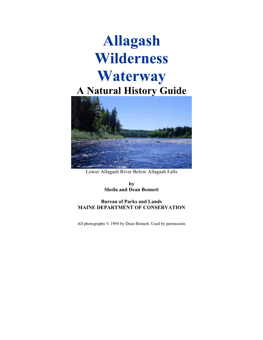 Allagash Wilderness Waterway