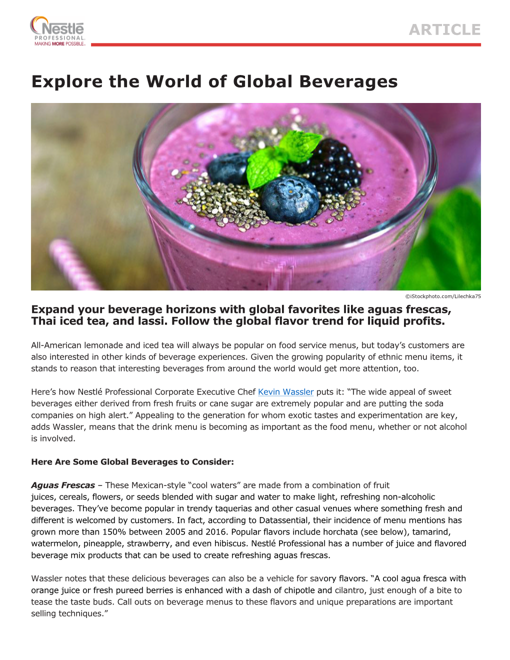 Explore the World of Global Beverages