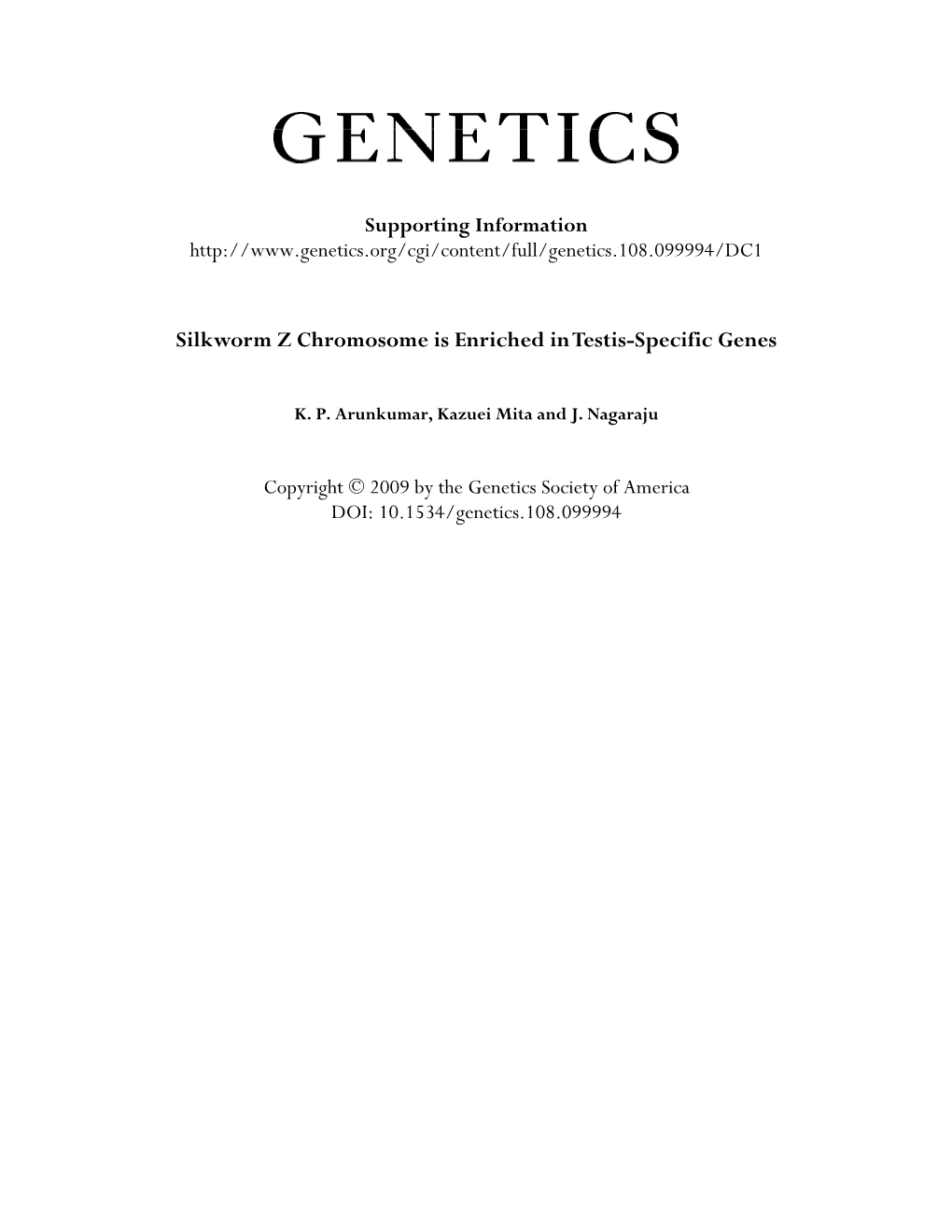 Silkworm Z Chromosome Is Enriched in Testis-Specific Genes