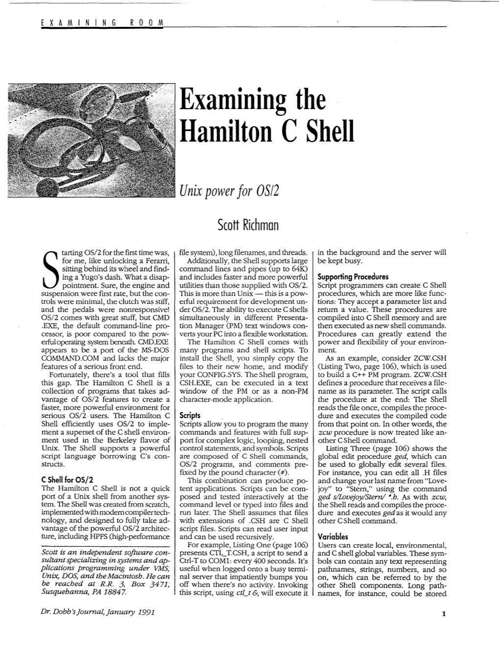 Examining the Hamilton C Shell