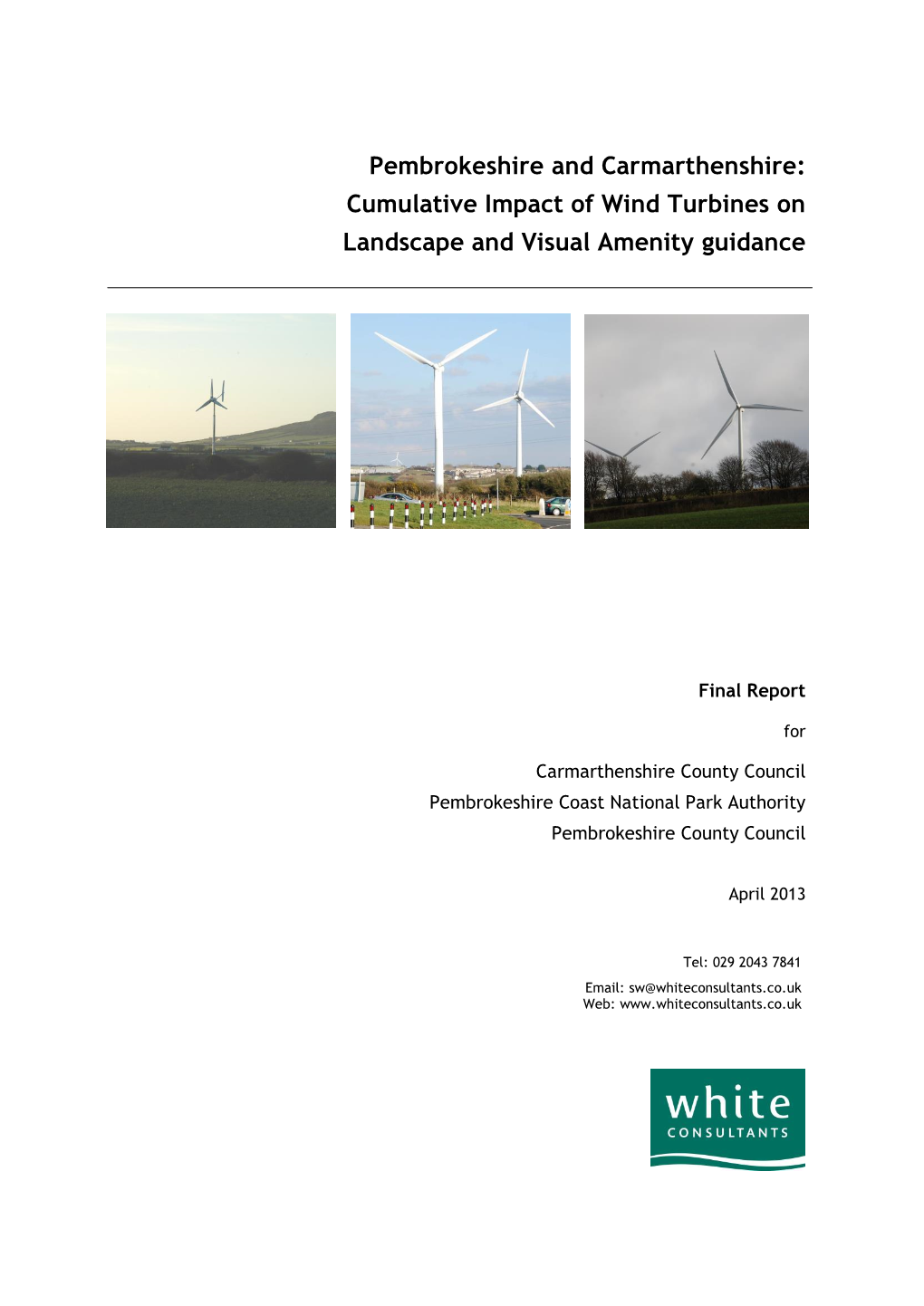 Cumulative Impact of Wind Turbines on Landscape & Visual Amenity Guidance