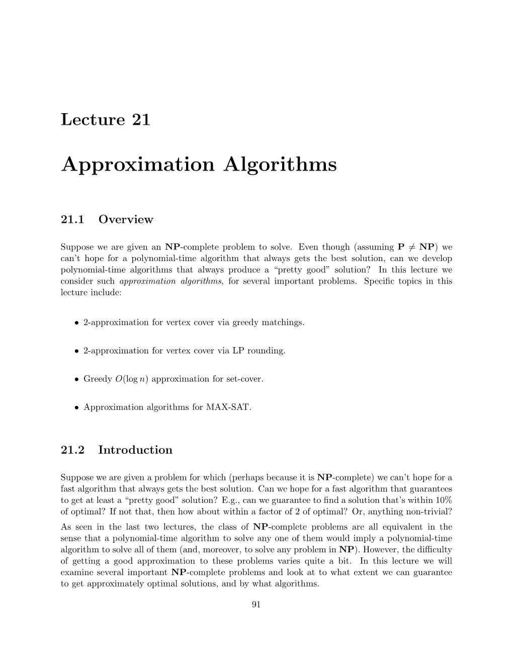 Approximation Algorithms