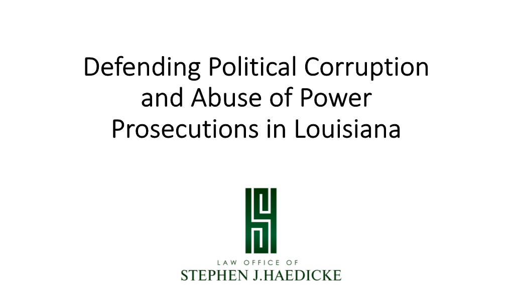 Louisiana Political Corruption-2018