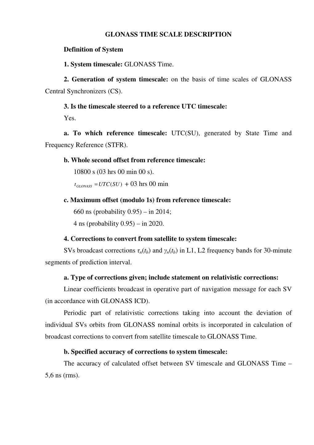 GLONASS Time. 2. Generation of System Timescale