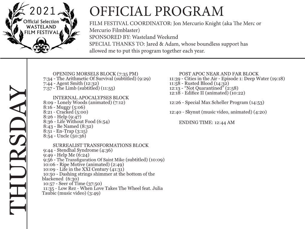 Official Program